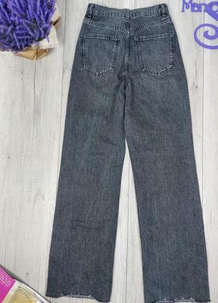Жіночі джинси zara широкі із завищеною талією сірі розмір s4 фото