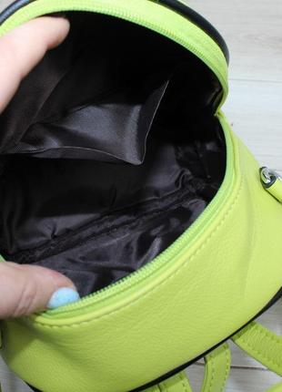 Жіночий шикарний та якісний рюкзак сумка для дівчат лайм7 фото