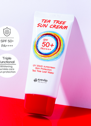 Солнцезащитный крем с экстрактом чайного дерева eyenlip tea tree sun cream spf50