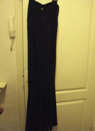 Вечернее черное платье  в пол/ вечірні сукні 44-483 фото