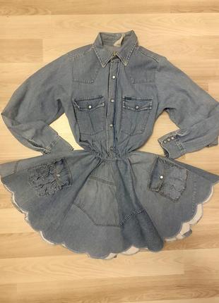 Джинсове сукню в стилі levi's