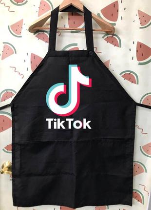 Фа000238	фартук с принтом "tiktok logo"