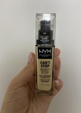 Тональная основа тоналка nyx can’t stop won’t stop