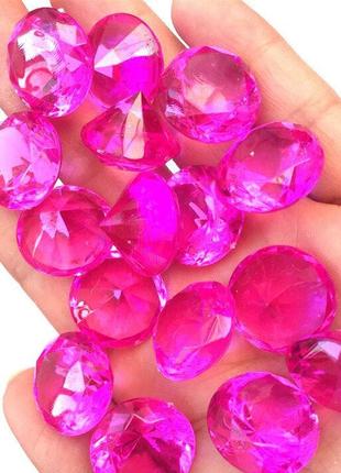 Акрилові діаманти яскраво-фіолетового кольору resteq 100 шт./уп. акрилові дорогоцінні камені яскраво-фіолетові. діаманти з акрилу.