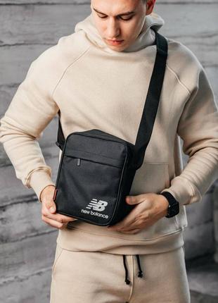 Барстека new balance, мужская сумка через плечо барсетка на три отделения, брендовая сумка нью беленс