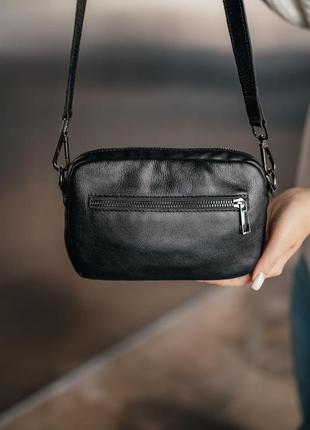 Женская кожаная бананка, сумка из натуральной белой кожи, стильная и качественная женская сумочка