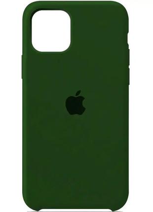 Чохол silicone case (aa) для apple iphone 11 (6.1") зелений / olive