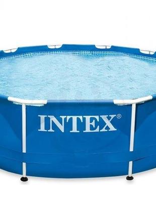 Качественный круглый бассейн каркасный со стальными стойками intex2 фото