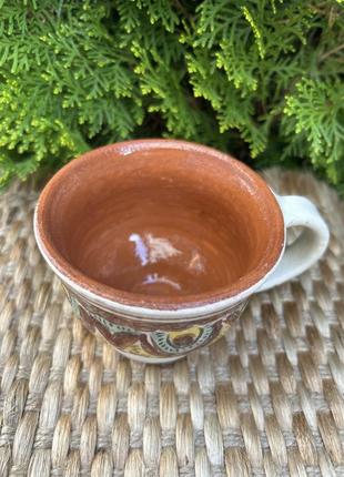Косівська кераміка чашка горнятко  ручний розпис горнятко для кави2 фото