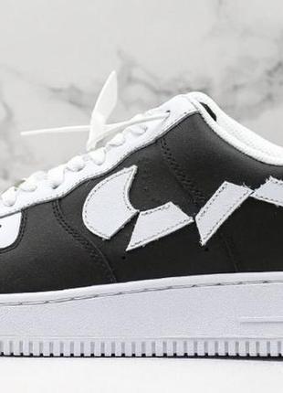 Кроссовки мужские nike air force 1 low split белые/черные (найк аир форс, кросівки)