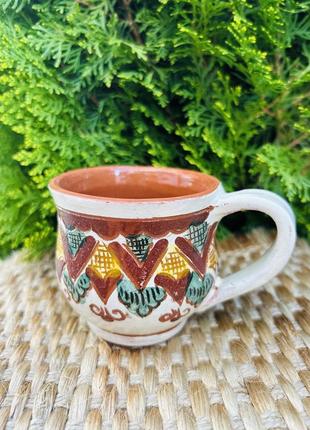 Косівська кераміка чашка горнятко  ручний розпис горнятко для кави1 фото