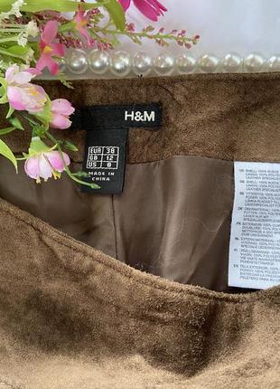Фирменная стильная качественная натуральная замшевая юбка5 фото