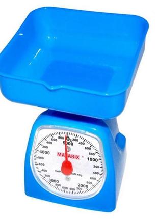 Кухонные весы для кондитера matarix mx-405 5 кг синие | весы для взвешивания продуктов | кухонные весы до