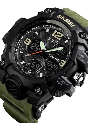 Военные тактические часы skmei 1155bag, часы для мужчины, часы xf-714 армейские скмей3 фото