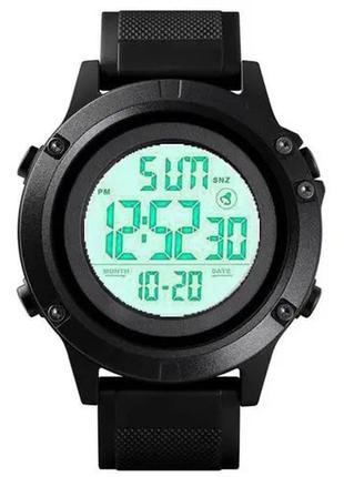 Годинник тактичний протиударний skmei 1508bkwt black, годинник наручний qp-779 електронний тактичний