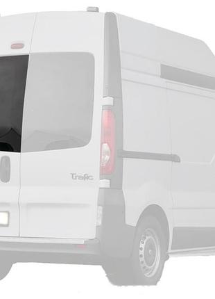 Заднее стекло renault trafic (01-19) левое на розпашную дверь без електрообогрева (рено трафик) высокий