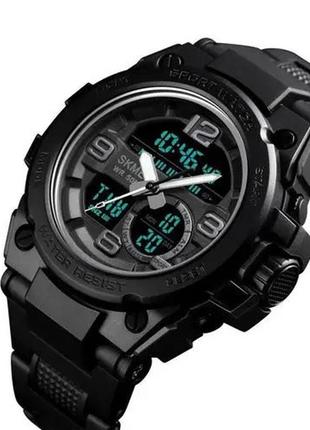 Фирменные спортивные часы skmei 1452bk black, брендовые мужские часы, ec-555 армейские часы4 фото