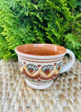 Косівська кераміка чашка горнятко  ручний розпис горнятко для кави1 фото