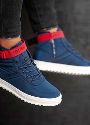 Кроссовки высокие south anomality navy red