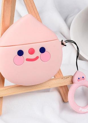 Силиконовый футляр smile fruits series для наушников airpods 1/2 + кольцо2 фото