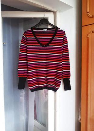 Кашемировый свитер в полоску maddison 100% кашемир2 фото