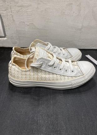 Женские кеды текстиль/коттон/ кожа 37,5 ( стелька 24 см) converse оригинал7 фото