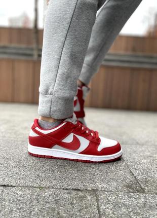 Nike sb dunk red&amp;white3 фото
