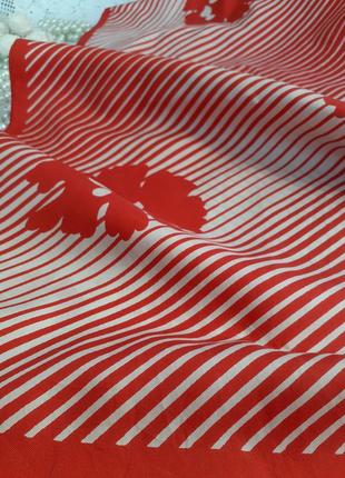 Вінтаж! 🌸❤🌸 1970-е годы! шарф нашийний хустка палантин натуральний шовк палантин цветы шарфик5 фото