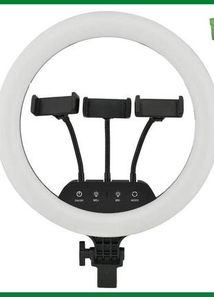 Кольцевая селфи лампа ring light lc-360 36 см (3 крепления), селфи лампа с пультом