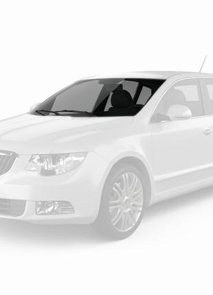 Лобовое стекло skoda superb ii (2008-2015) шкода суперб ii с датчиком дождя и света, с креплением и молдингом