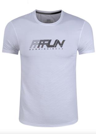 Спортивна футболка чоловіча швидковисихна s ffrun білий1 фото