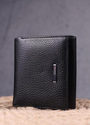Женский компактный кошелек с монетницей из натуральной кожи karya 21382 черный7 фото