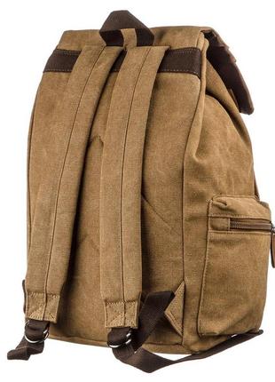 Рюкзак текстильный походный vintage 20134 коричневый3 фото