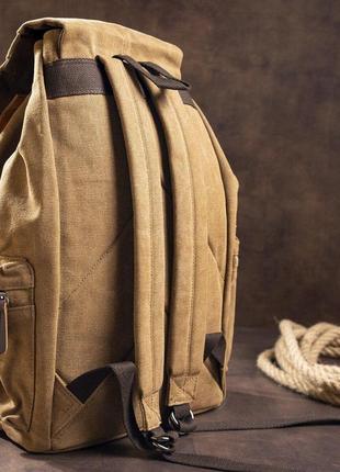Рюкзак текстильный походный vintage 20134 коричневый2 фото