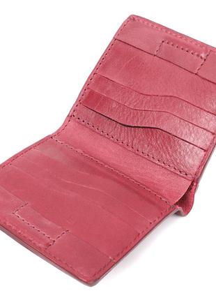 Компактное портмоне из натуральной кожи grande pelle 16798 бордовый3 фото