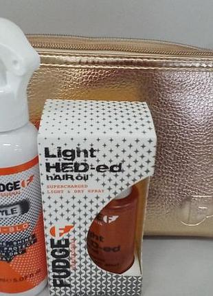 Fudge подарочный набор для ухода за волосами и укладки термозащита масло