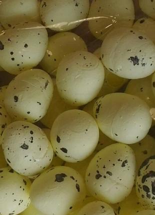 Яйце перепелине декор 2,5 см світло-жовте