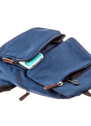 Компактный женский текстильный рюкзак vintage 20197 синий3 фото