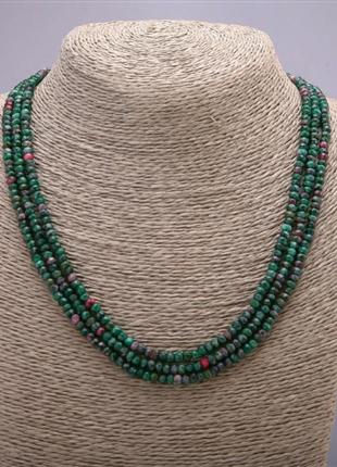 Намисто трирядні намиста "цоизит"