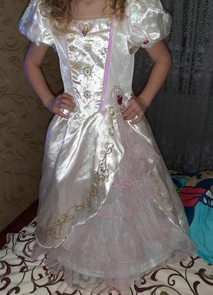 Карнавальное платье рапунцель 5-6 лет.3 фото