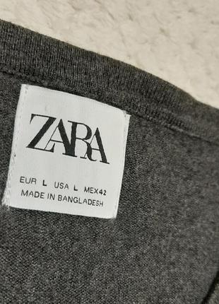 Серый свитер пуловер zara р. 48-50 (l) вискоза5 фото