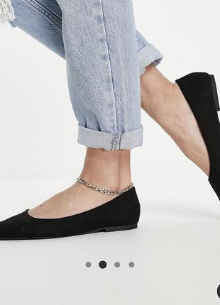 Класичні лакові туфлі човники asos