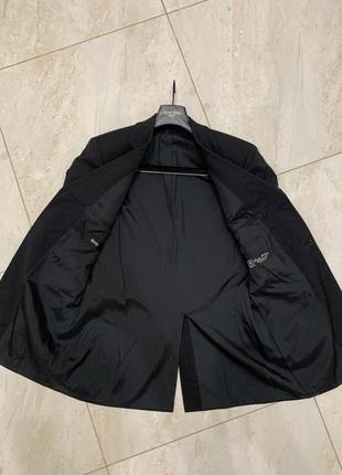 Вінтажний чоловічий вовняний піджак hugo boss темно сірий оригінал4 фото