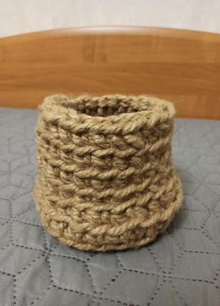 Органайзер плетена корзинка з джуту2 фото