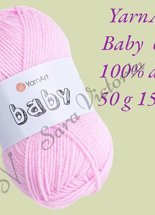 Рожева пряжа yarnart baby (ярнарт бебі) 649 рожевий