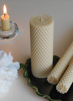 Свічки з натуральної бджолиної  вощини🐝 свічка3 фото