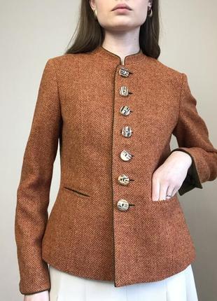 100% вовна. стильний теплий жакет habsburg піджак жіночий на весну осінь якісний австрія