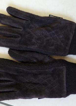 Шкіряні перчатки з утепленням
