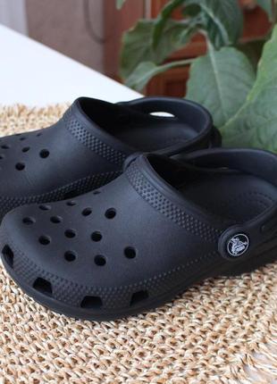 Базовые черные сабо клоги крокус crocs оригинал с 11