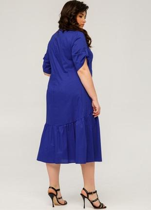 Плаття-сорочка літнє лляне з кишенями3 фото